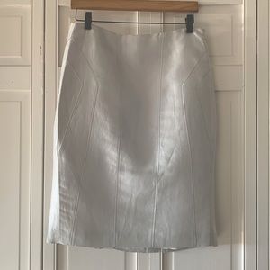 MAGASCHONI AQUA BLUE SILK LINEN PENCIL SKIRT - SIZE 6